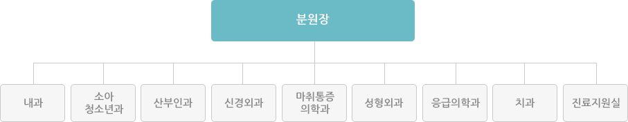 백령병원 조직도